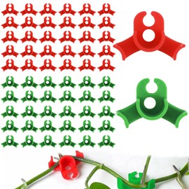 Raxfekro Pack of 60 Piece Plant Trainers, 90 Degree Plant Benders, Plant Trainer for Low Load, for Bending Plant Stems and Changing the Growth Direction (Green and Red)
