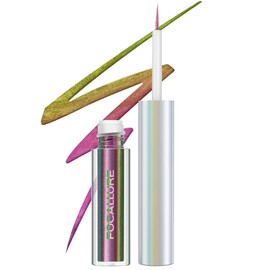 FOCALLURE Chameleon Liquid Eyeliner,Intense Color Shifting Eyeliner Pen,Metallic Multi-Reflective Finish,Sweatproof,Smudge-proof,Ultra-Fine Tip,ROSE GARDEN