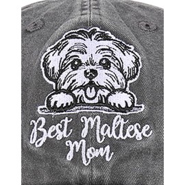 InnoBeta Maltese Mom Gifts Hat for Women, Maltese Gifts for Christmas, Birthday, Adjustable Embroidered Baseball Cap