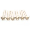 Bridal/Wedding/Prom/Party Set Of 6 Gold Plated Crystal 'Butterfly' Hair Pins