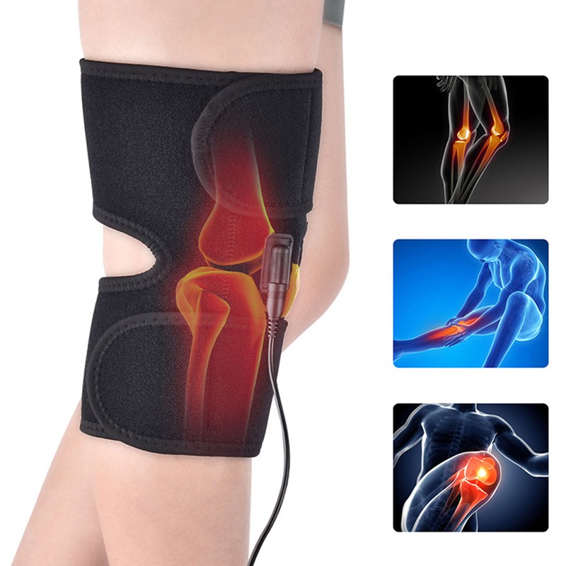 Heated Knee Brace Reduce Pain Muscle Soreness USB Charging Cold
