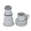 Pool Pump Hose Adapter Set, 2.25 Inch Internal Diameter, PVC