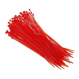 100 Pack of Cable Ties Cable Tie 4,8x300 mm Red