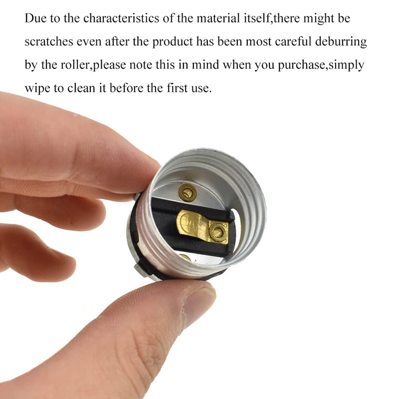 HAHIYO E26 E27 Lamp Socket Screw in Mount Light Socket