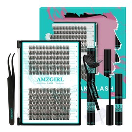 Lash Extension Kit,DIY Individual Lashes Clusters Kits,with Bond And Seal,Lash Remover For Eyelashes Extensions,Lash Applicator Tool For False Eyelash Cluster Kit 144Pcs(XP05,VINE024|set)