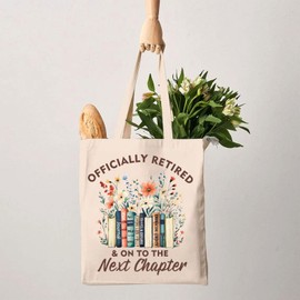 G2TUP Retirement Gift Retired Themed Tote Bag Retirement Party Gift Handbag for Mom Grandma Co-worker Women (Retired Themed HB)
