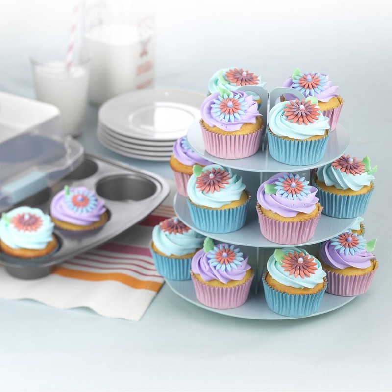 GoodCook Sweet Creations Bake-Take-Serve Nonstick Cupcake Pan Set with Tiered