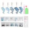 5Pcs Dolphin Diamond Painting Keychain DIY 5D Cartoon Pendant Stylish