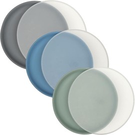 WeeSprout Baby & Toddler Non-Suction Plates with Lids, 100% Food Grade Silicone Plates, Premium Hard Plastic Lids, Unbreakable Design, Microwave & Dishwasher Safe, 3 Pack