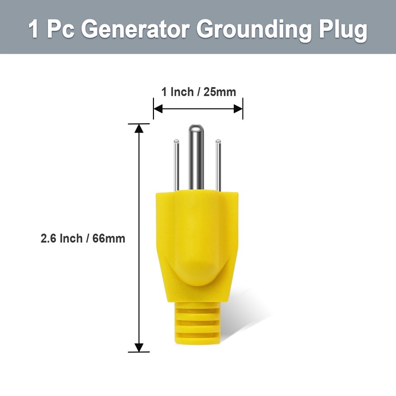 HARSKIYER 1 Pack Neutral Ground Bonding Plug for Portable Inverter