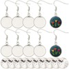 SUNNYCLUE 40 Sets Embroidery Earring Making Kit Embroidery Pendant Blank