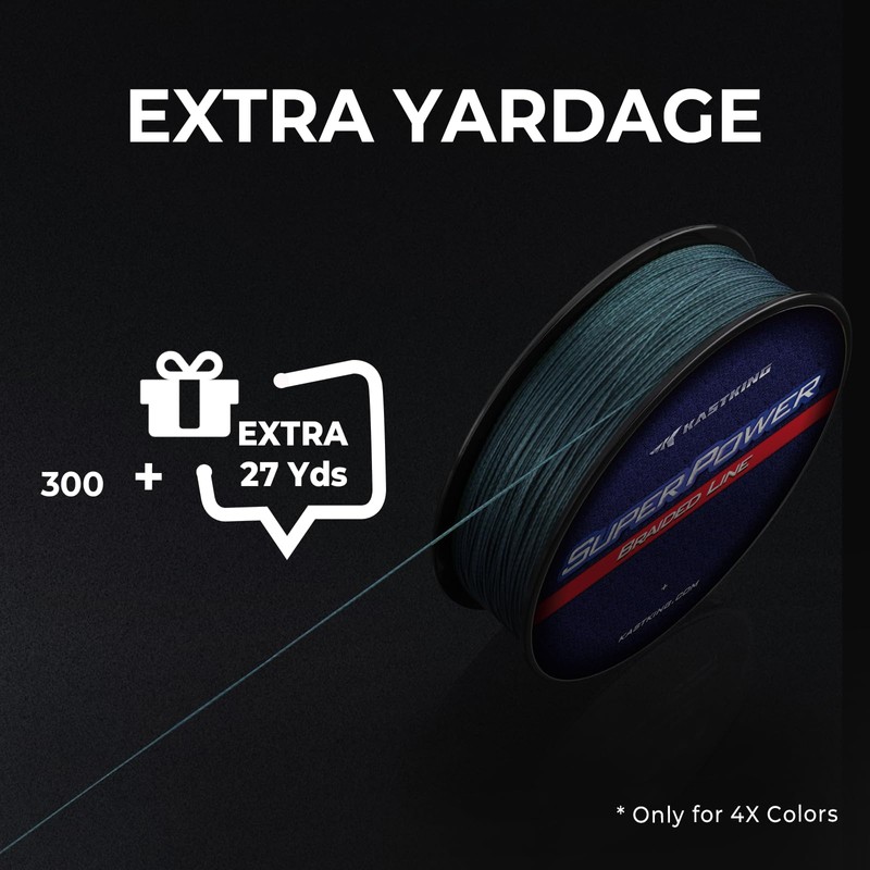 KastKing Superpower - Línea de pesca trenzada, amarillo, 50 libras,