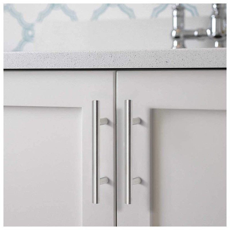 ANSIEDIO 6 Pack Cupboard Handles, Stainless Steel T Bar Kitchen