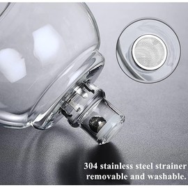 RORA Lazy Kungfu Glass Tea Set Semi Automatic Drip Rotating with Infuser Glass Teapot Set (6 cups)