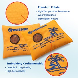 Wisesorb 100gx5pcs Rechargeable Desiccant Packs for Storage, Color Indicating Silica Gel Packets Moisture Absorbers with Visible Window, Reusable Dehumidifier Bags for Gun Safe Closet Basement Car