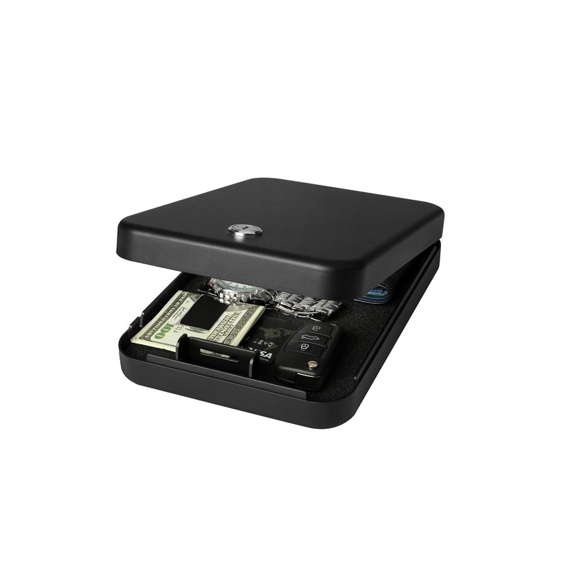 Fortress Portable Safe with Key Lock, Black (11K10)