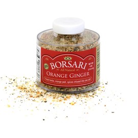 Borsari Orange Ginger Seasoned Salt - Gourmet Salt For Cooking With Orange Ginger and Herbs - All Natural Multi-Purpose Seasoning - 4 oz Shaker Bottle