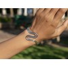 Fly Style Sterling Silver Bangle - Wave Bangle - Silver
