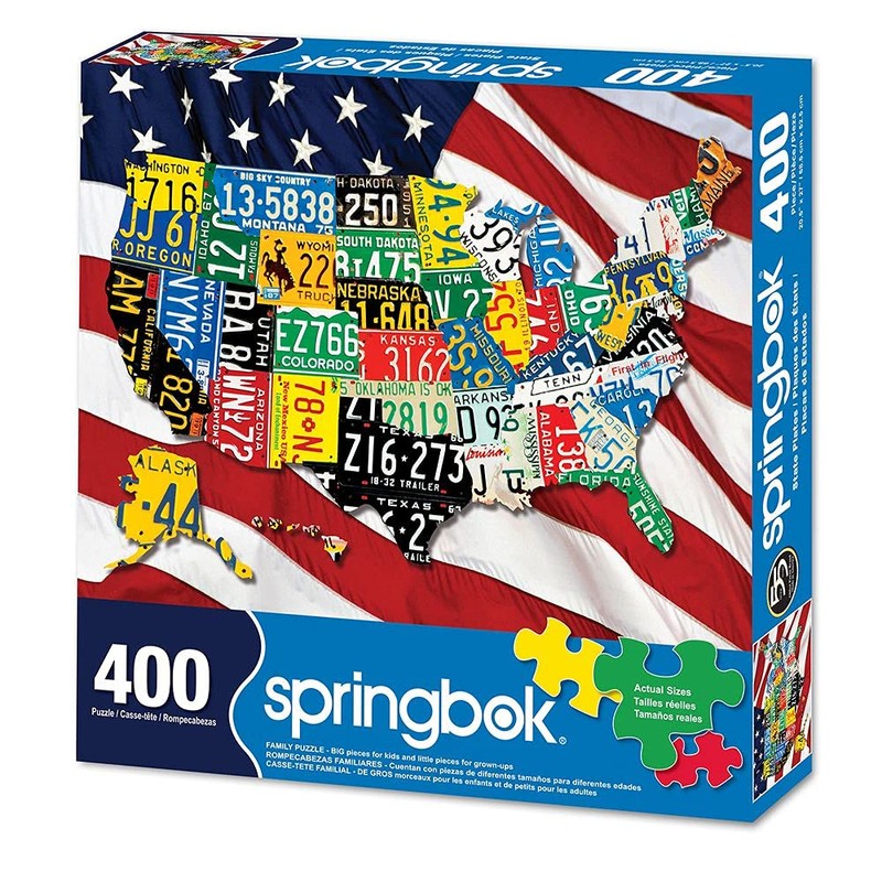 State Plates 400 Piece Family Jigsaw Puzzle