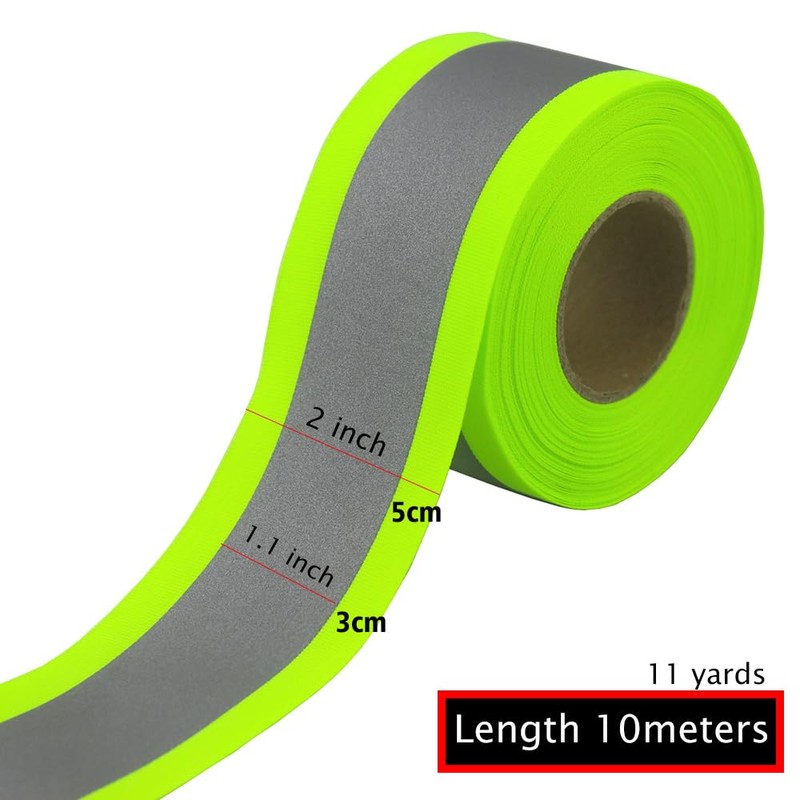 JINBING Silver Sew On Reflective Tape for Chothing Safety Fabric