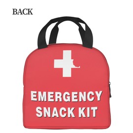 COEIOBEO Funny Hangry First Aid Insulated Lunch Box-Emergency Snack Kit Portable Lunch Bag Reusable Lunch Tote for Women Men and Kids - Great Gag Gift