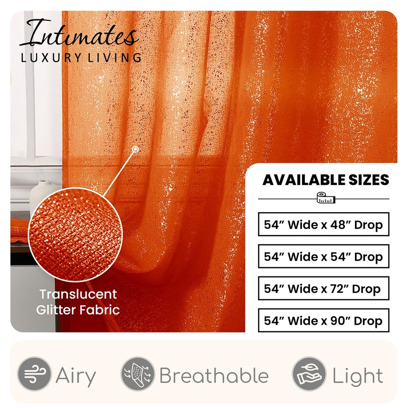 Intimates 2 Panels Woven Shimmer Voile Curtains Window Voile Panels