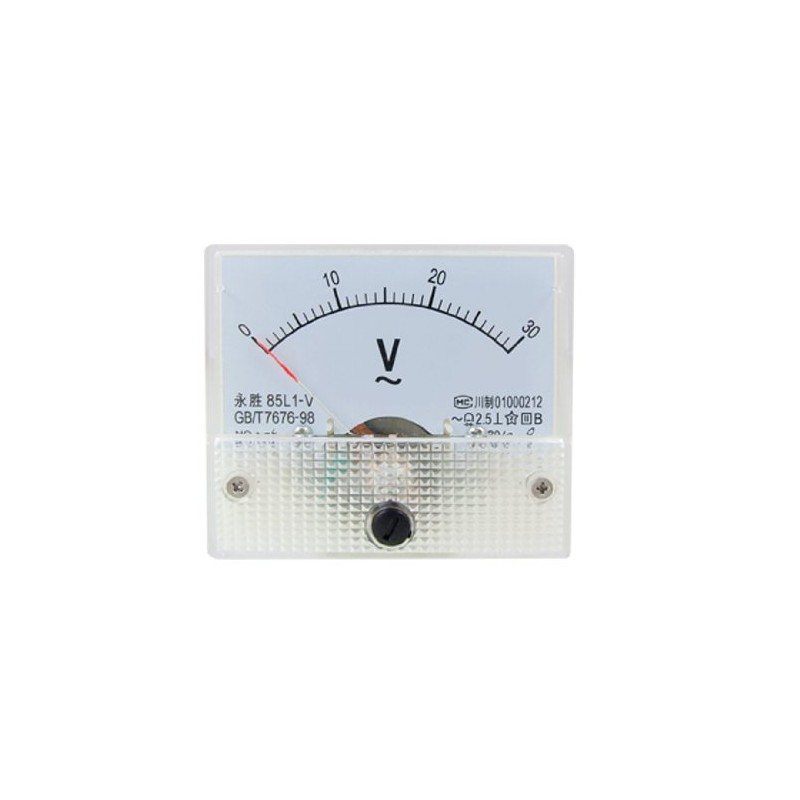 uxcell 85L1 AC 0-30V Rectangle Analog Volt Panel Meter Gauge