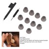 10pcs Black Silicone Double Layer Closed Domes Ear Tips with