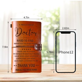 BeauGift Doctor Gifts for Women Men, Doctor Appreciation Graduation Birthday Retirement Gift, 140 Page Refillable Journal for Male Female Eye Doctors