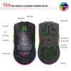HXSJ T66 RGB 2.4G Wireless Gaming Mouse RGB Lighting Charging
