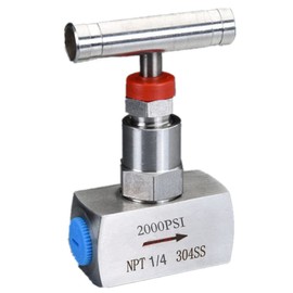 Stainless steel Needle valve 1/4" NPT High pressure 2000 PSI, Pressure regulating, flow control, Instrument Gauge Valve, Water Oil Gas (1/4)