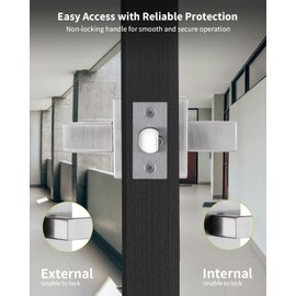 MENDOCK SAH-RT-PE GreenShield SteelCore Door Knob/Lever with Deadbolt/Latch for Passage Door Use, ANSI Standard (1, Satin Nickel)