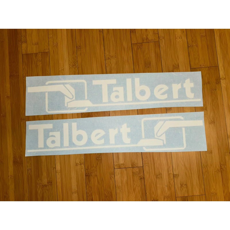 Talbert Trailers Replacement Stickers 36” (Set Of 2) White Decals