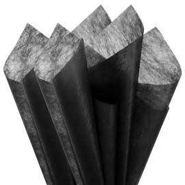 PATIKIL 22.8"x22.8" Flower Wrapping Paper, 20 Sheets Non-Woven Waterproof Florist Floral Bouquet Wrap Paper Korean Style for DIY Crafts Gift Packing, Black