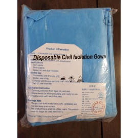 Unbranded Disposable Civil Isolation Gown Set Large size 10 Gowns