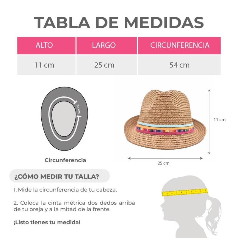 INVIGORATE FOR KIDS Sombrero Fedora para Niñas (MX/US, Alfa, Talla