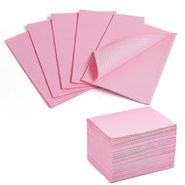 Makartt Disposable Nail Mats: 50 Pieces Pink Fordable Nail Paper Towels for Table Acrylic Nail Practice Sheet 3 Ply Waterproof Nail Art Table Mats Clean Pads for Salon Manicure Tattoo