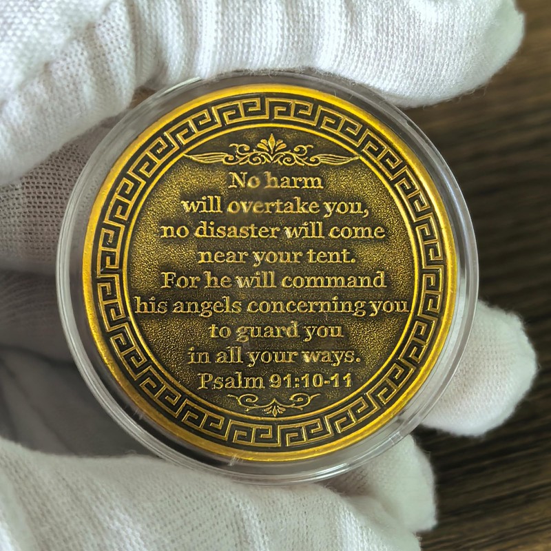 The Archangel Saint Michael Challenge Coin for Christian Protection and