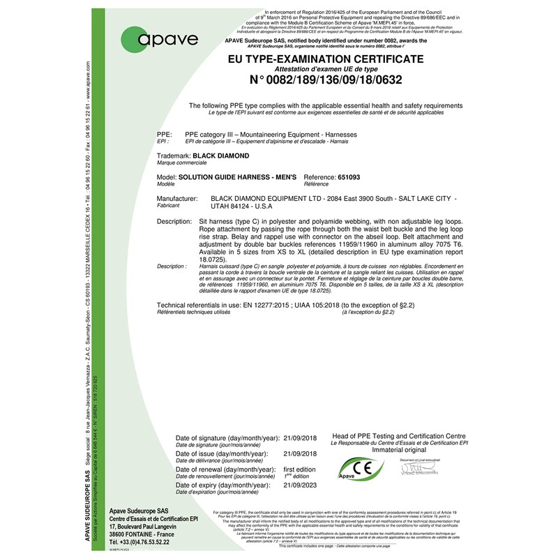 Black Diamond, Alloy, XL.