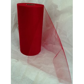 TULLE H 25,0 CM BOBINA 100 METER ROT (ROSSO)