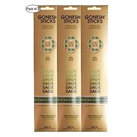 Gonesh Incense Extra Rich- Sage (20 Sticks in 1 Pack) (Pack of 3)