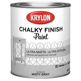 Krylon K04204000-14 Chalky Finish Quart, 32 Fl Oz (Pack of 1), Misty Gray