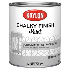 Krylon K04204000-14 Chalky Finish Quart, 32 Fl Oz (Pack of 1), Misty Gray