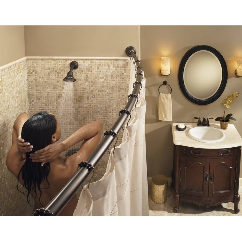 Moen CSR2160OWB 54 to 72-Inch Adjustable Length Fixed Mount Single