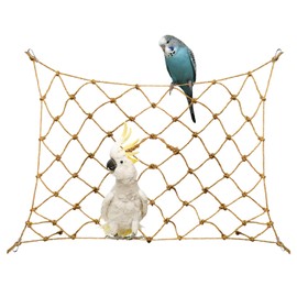Bohue Bird Climbing Rope Net Hamster Training Net With Hooks Birds Toys Parrot Toys Set Hammock Net Cotton Rope Climbing Net Hanging Bed Toy Pet Toys