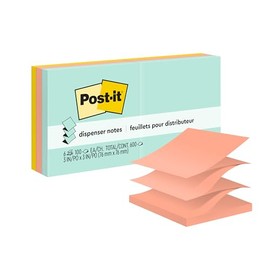 3M Post-it Notas Adhesivas Pop-up, Color Marseille, 3x3in, 6 blocks,100 hojas c/u (Modelo 330)