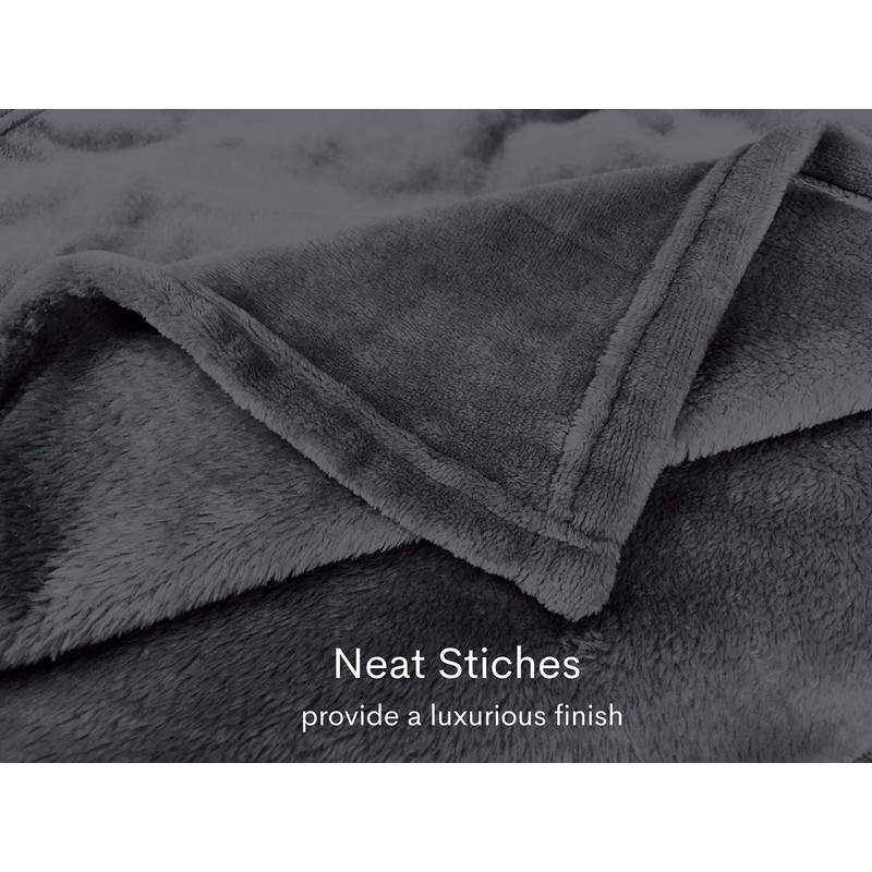 Pagnanno. Flannel Fleece Mink Throw Pack of 2 - Sofa/Bedspread/travel