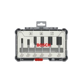 Bosch Juego de fresas rectas Standard vástago de 1/4'' 6 pzs
