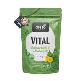 ATESO - Detox your feelings - Premium Bio Kräutertee zum Abnehmen* - mit Brennnessel und Löwenzahn - Biozertifiziert - Kein Koffein - Ohne Zusätze, rein natürlich - lose 60g
