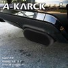 A-KARCK Rectangle Exhaust Tip 2.5" Inlet, Black Coating Square Exhaust